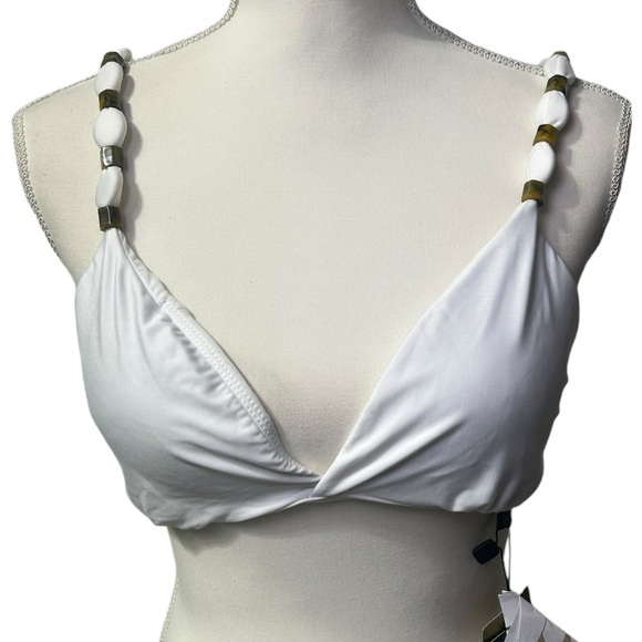 VIX womens white solid DORA KIRK bikini swim top size XL NWT - Picture 7 of 10